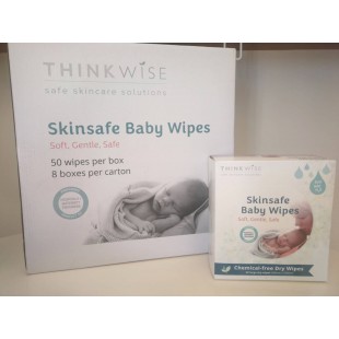 Thinkwise SkinSafe Baby Dry Wipes 50 Pieces Carton (8 boxes/carton) 